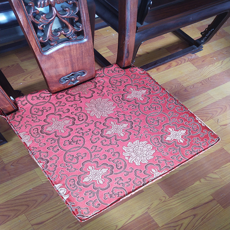 Ghế ăn gỗ gụ tùy chỉnh đệm ghế sofa chống trượt đệm mới Trung Quốc cổ điển rắn sồi chính thức mũ vành mật độ cao bọt biển - Ghế đệm / đệm Sofa thảm trải ghế sofa gỗ