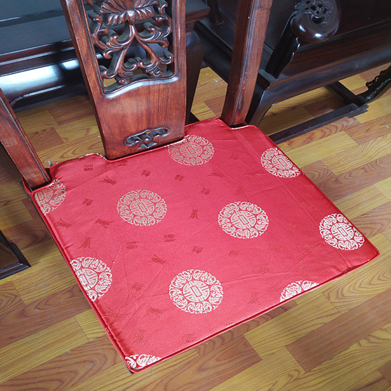 Ghế ăn gỗ gụ tùy chỉnh đệm ghế sofa chống trượt đệm mới Trung Quốc cổ điển rắn sồi chính thức mũ vành mật độ cao bọt biển - Ghế đệm / đệm Sofa thảm trải ghế sofa gỗ