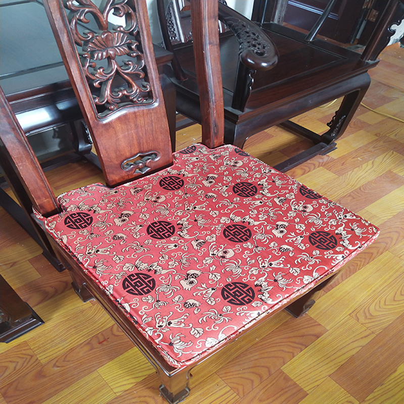 Ghế ăn gỗ gụ tùy chỉnh đệm ghế sofa chống trượt đệm mới Trung Quốc cổ điển rắn sồi chính thức mũ vành mật độ cao bọt biển - Ghế đệm / đệm Sofa thảm trải ghế sofa gỗ