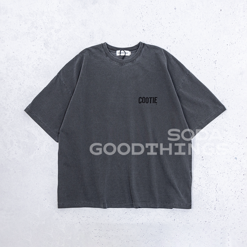 Soda in Stock Cootie Pigment Japanese-Made Pure Cotton Round Neck Dyed Washed Short-Sleeve T-Shirt