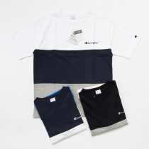 Soda Spot CHAMPION Championship Stripes Japanese Edition C3-P340 Embroidery logo Short Sleeve T-Shirt