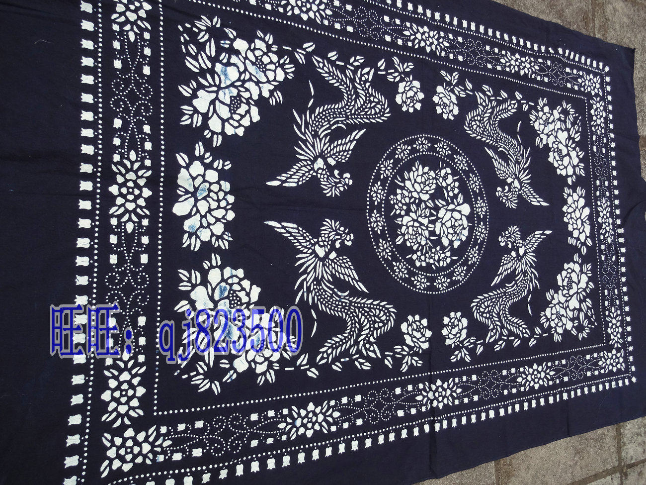Ethnic Local Featured Handicraft Wax Dyeing Earth Cloth Fabric Farmhouse Lotte Tea House Table Cloth 120 * 170-Taobao