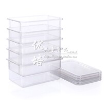 Transparent blue red storage box UFC early childhood toys storage box teaching aids box with cover furniture