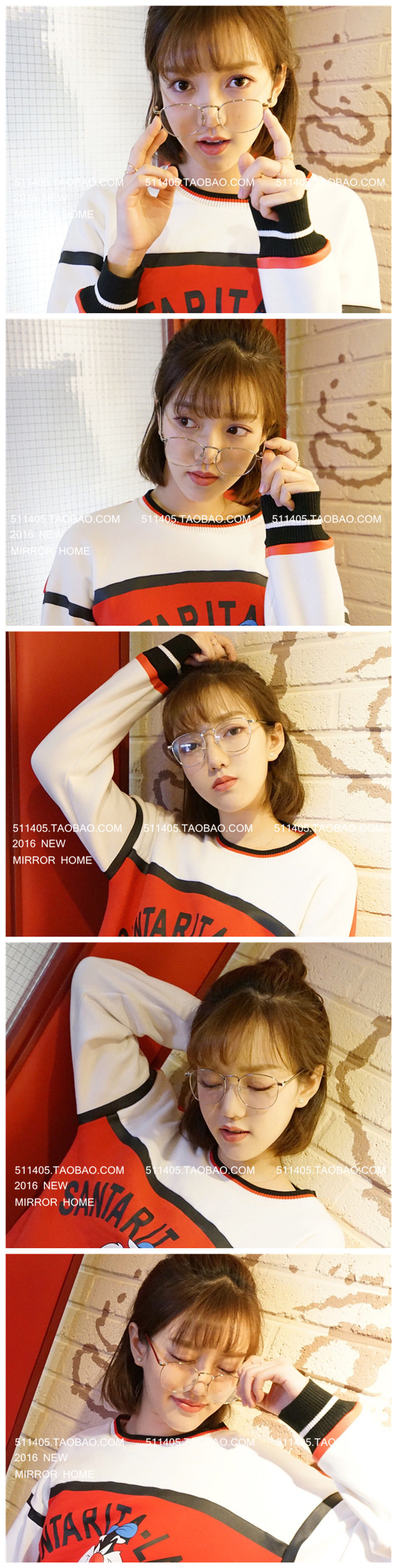 Nhật Bản retro nghệ thuật vàng lụa bên phẳng gương Harajuku kính khung nam và nữ hipster Phiên bản Hàn Quốc của kính hộp kính mắt điện biên phủ