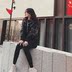 Áo khoác mùa thu 2018 phiên bản Hàn Quốc mới của áo khoác da PU giảm béo mỏng có thể tháo rời trùm đầu áo khoác da eo cao áo khoác ngắn áo khoác da nữ đẹp Quần áo da