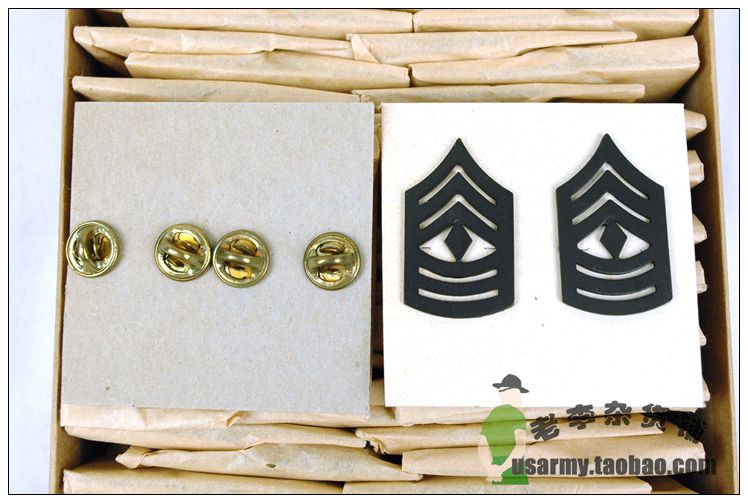 (original product) USMC Marine Vietnam War era E8 2nd class Army sergeist dark color metal JUN title