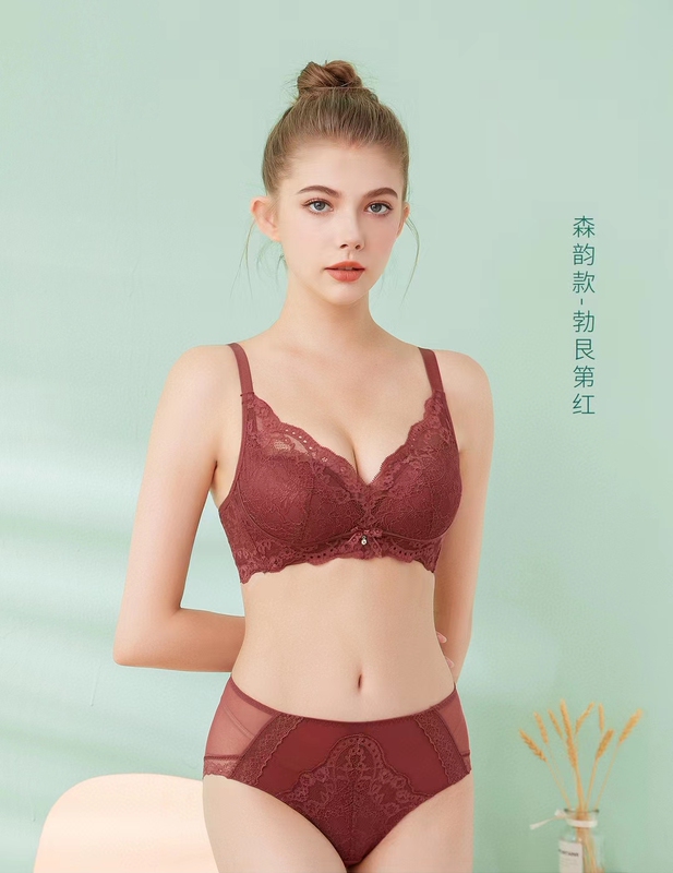 Thailand Mori Women's Season Natural Latex Underwear Breathable and Plaid Small Breast Gathering No Wires to Retract Secondary Breasts Senyun Special Price