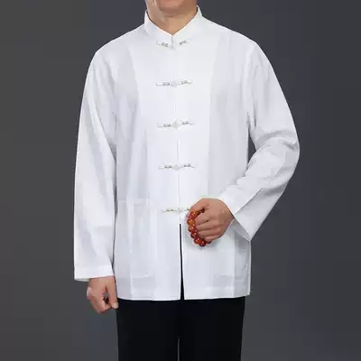 Baifulong Tang clothing shirt Men's Chinese men's top national clothing Chinese style men's Tang clothing long-sleeved autumn clothing