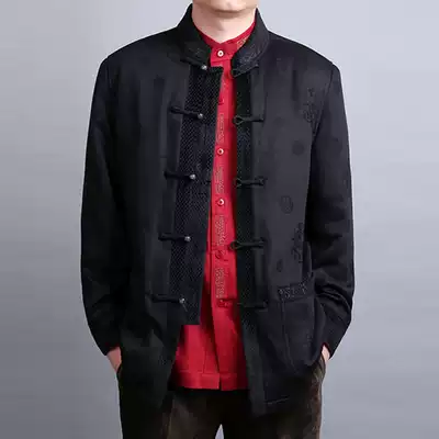 Autumn and winter men's Tang suit men's Tang suit cotton-padded jacket Chinese men's cotton-padded jacket Tang suit national costume