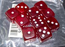 warhammer warhammer dice a 14mm transparent red