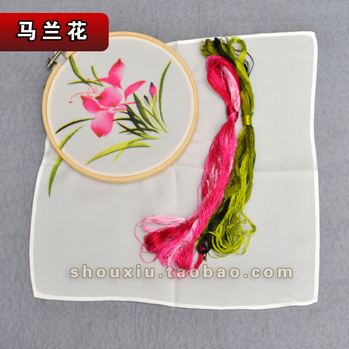Tô Châu thêu DIY kit mới bắt đầu miễn phí vận chuyển gửi hướng dẫn 20 mô hình với tùy chọn lụa khăn tay thêu căng thêu ren thêu kim - Bộ dụng cụ thêu tranh thêu tay cao cấp