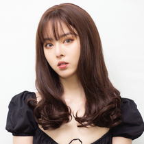 Wig woman long hair natural fluffy lock bone hair New style curly hair with long whole top pear flower head zig shoulder full hair cover