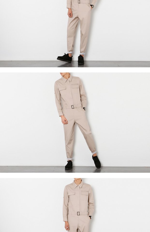 Quần yếm, jumpsuit, nam Nhật Bản phiên bản Hàn Quốc của xu hướng cá tính mùa thu DJ phù hợp với quần lửng hộp đêm nam quần jogger nam