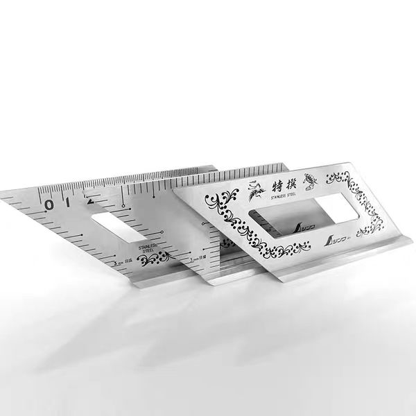 Japanese Affinity Penguin 45 Degrees Angle Gauge 62103 Stop Type Gauge Stainless Steel Angle Ruler 62060 Wide Base Woodworking Corner Ruler