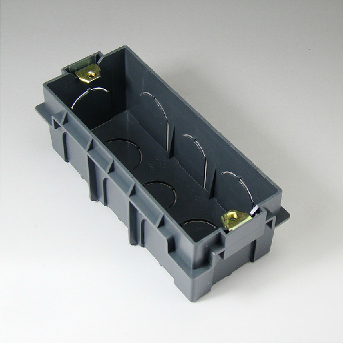 Positive Thai Switch Socket Bottom Case 118 Type Middle Number Dark Box 3-bit Panel Universal Wire Box NEH1-015