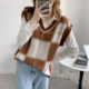 Korean style chic knitted vest for women spring and autumn sweater vest 2025 new sleeveless waistcoat with V-neck vest trend