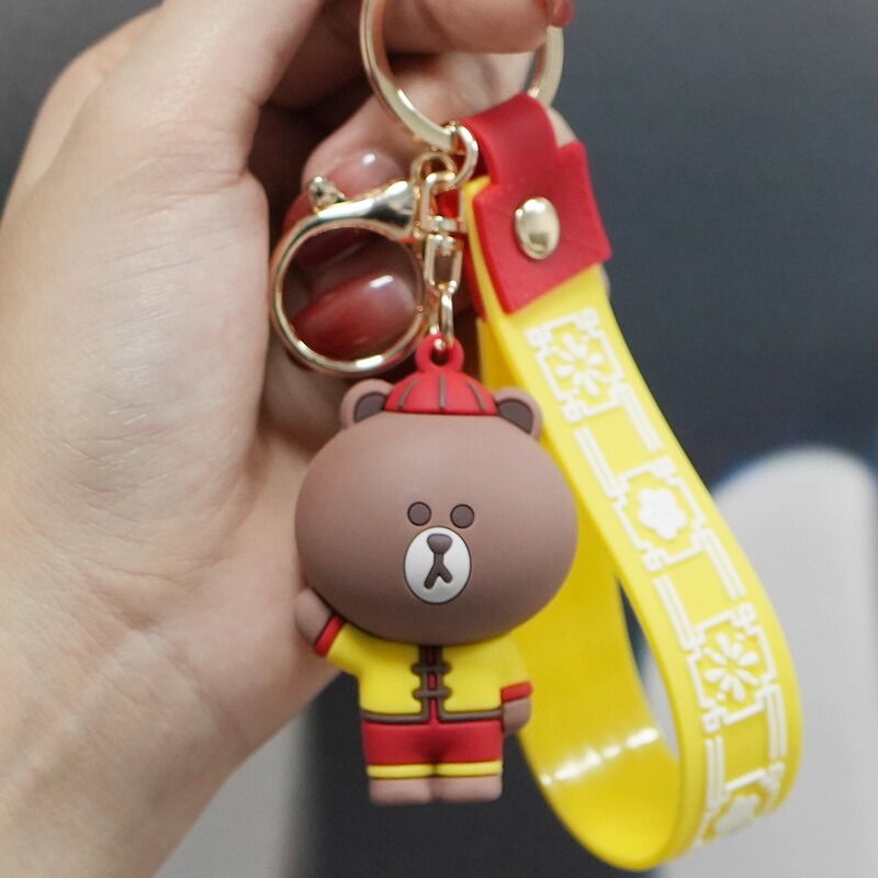 Popular Authentic Brown Bear Keychain in Mocha Color, Cute Gift for Female Friends, ins Style Healing Bag Charm Popular Authentic Brown Bear Keychain in Mocha Color, Cute Gift for Female Friends, ins Style Healing Bag Charm