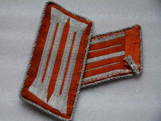 Original German Field Military Military Metal Silk Branch Orange Gendarmerie Wire Embroidery