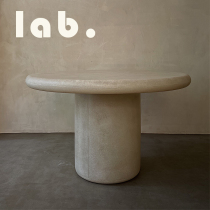 labology) kar room Wabi-sabi style dining table round table Simple sculptural design Niche FRP