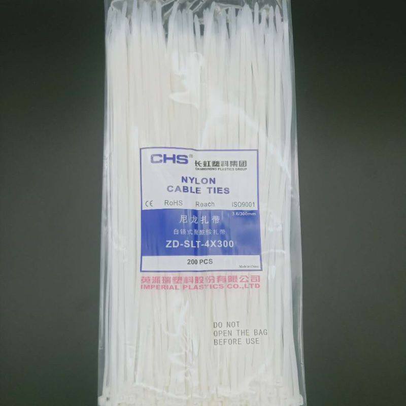 CHS national standard A grade 4X300 Changhong plastic self-locking nylon cable tie harness with environmental protection car cable strap