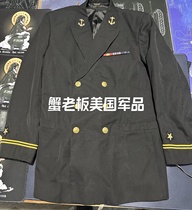 US NAVY US Navy cadets Lieutenant Black Sey Uniform Jacket with Collar Flowers slightly 42R