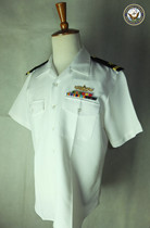 US NAVY US Navy Ensign White Short Sleeve Suit Surface Ship Officer L 36R Short White Armor