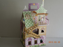 Sacrificial supplies two-story villa building convenient foldable crafts