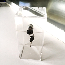 Acrylic transparent desktop flap with lock finishing storage box cosmetic brush dustproof storage box display box can be customized