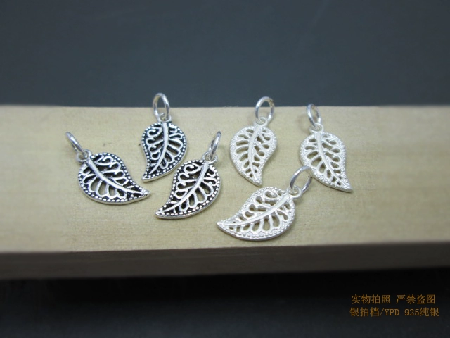 Mặt dây chuyền bằng bạc 925 sterling bạc bạc DIY đỏ dây đeo vòng tay vòng chân phụ kiện vòng cổ sterling bạc mặt dây chuyền hàng loạt - Vòng chân