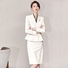 Fashion professional dress, temperament, goddess style set, spring and summer suits, beauty salon front desk work uniform, high-end