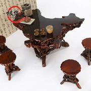Rễ khắc bàn cà phê Bàn trà Bàn trà Trung Quốc Bản đồ Du Fugen bàn nhà giải trí bàn parlor Bàn gỗ - Các món ăn khao khát gốc