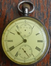 Silver Shell Chronograph Pocket Watch (Missing) 4109