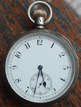 IWC Silver Shell 15 drill open pocket watch 3412