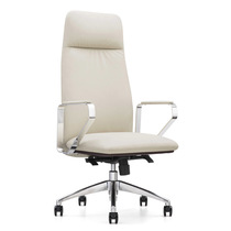 Modern simple geometric aluminum alloy armrests light luxury boss chairs exquisite and fashionable executive chairs conference chairs high-end leather chairs