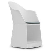 Creative fashion leisure chair Mobile office with storage grid Negotiation chair Writing board Table and chair One-piece training chair