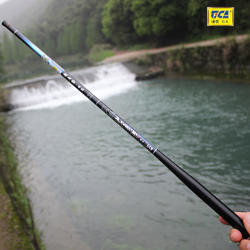 Dijia Xiangxi fishing rod short section portable ultra-light ultra-fine ultra-hard hand pole back fish fast waist strength good Stream Stone spot pole