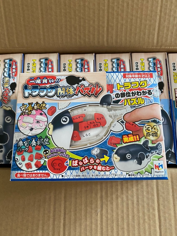 Authentic Japanese 3D Puzzle Model Megahouse 2020 New Model: Dissecting a Pufferfish