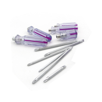 Practical dual-purpose cross screwdriver double-head interchange Batch 3 4 5 6mm flat-head double-use short handle screwdriver