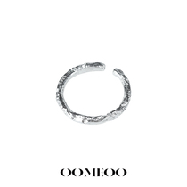 OOMEO Experience Sensation 925 pure silver tinfoil paper creaty opening ring male and female brief lukewarm wind adjustable