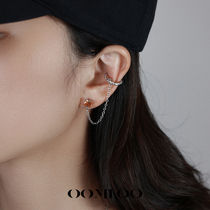 OOMEO Orange Outsider Small Crowddesign Sensation Zircon Earrings Woman 2021 New wave earbone clip integrated ear accessories