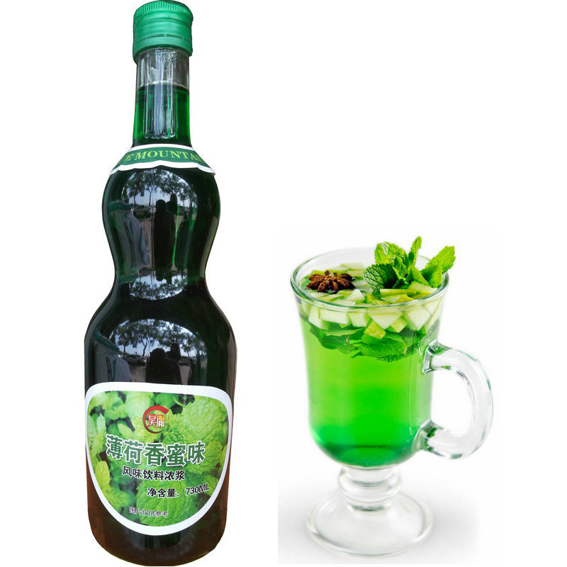 HY Hao Hao with mint fragrant honey fruit dew syrup 730ml adjustable cocktail soda stratified bubble water