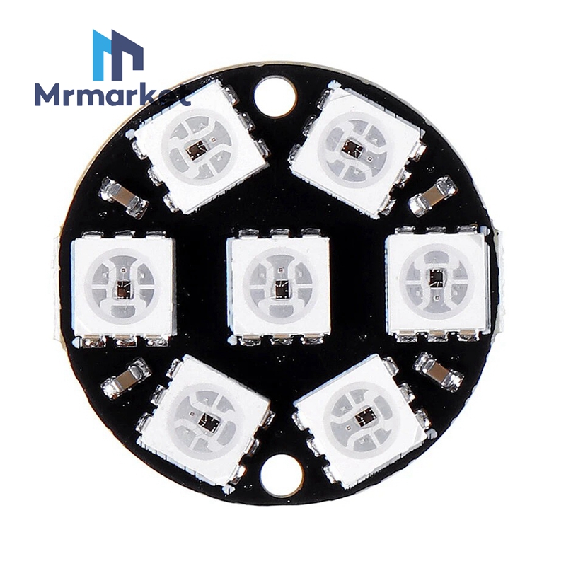 7-bit WS2812 5050 RGB LED with built-in full-rehearsal drive coloured lights round development board module