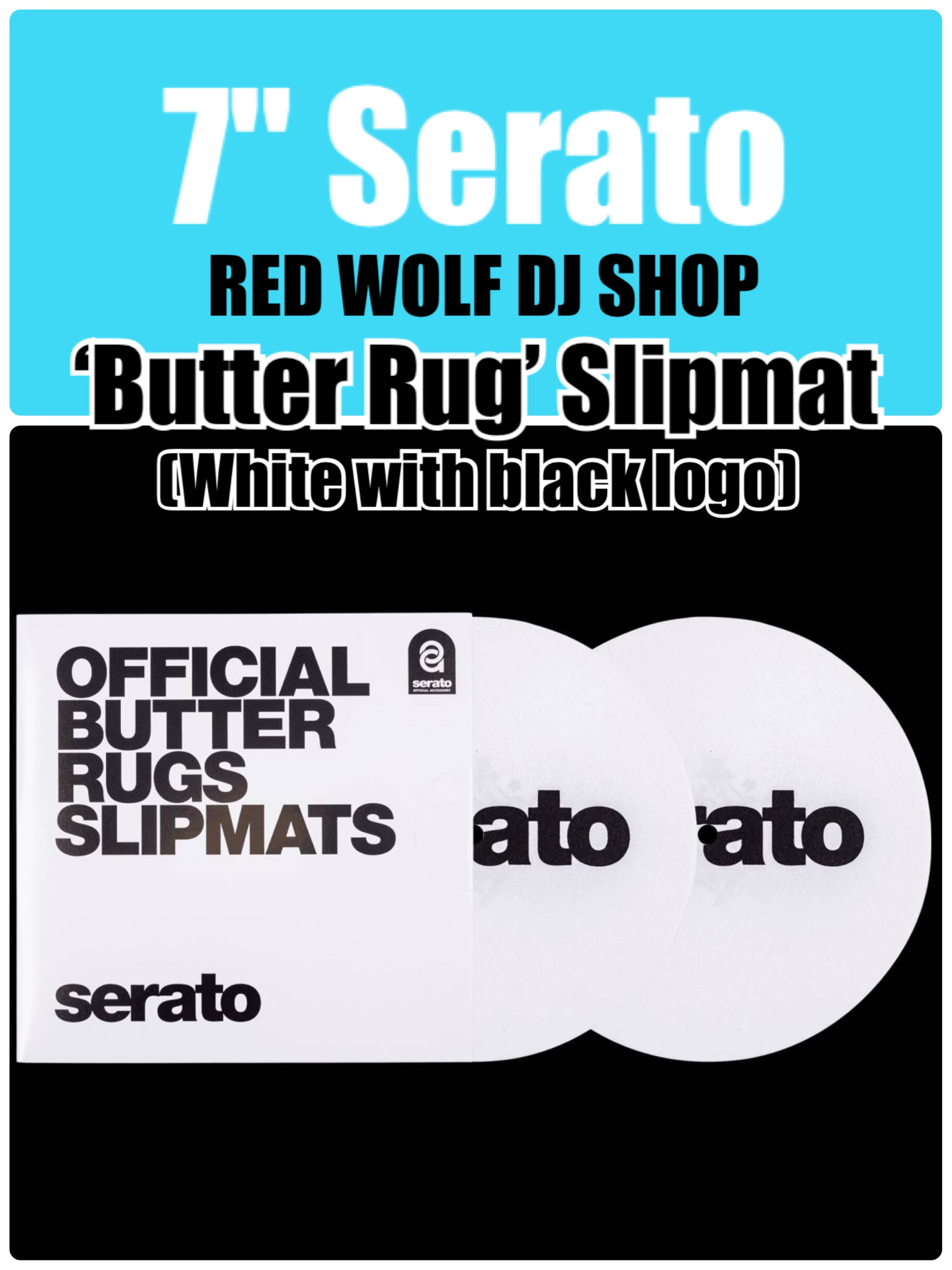7 inch Serato Butter Rug Slipmat record cushion ultra-thin DJ SCRATCH-BLACK white suit-Taobao