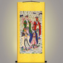 Ming-Qing ancient painting version figure portrait four-sea dragon Wang Statue painting retro scroll hanging painting decoration painting to customize