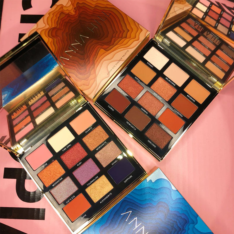Úc mua Anna hill Variety tấm phấn mắt đá quý màu xanh ngọc trai màu đất tự nhiên phụ nữ mang thai địa kỹ thuật có sẵn phấn mắt eyeshadow