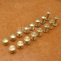 Handmade leather brass strap screw wheel stud ledger This nailed screw belt mounting screw