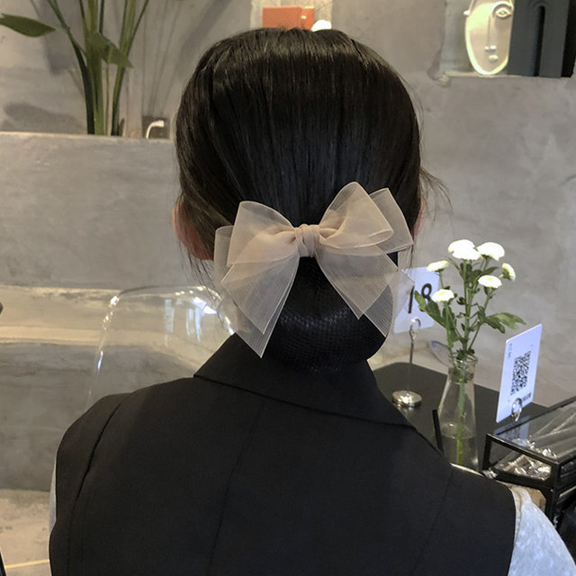 Hairdresser women's net bag professional hair net bank nur work hair headdress flight attendant waiter high-end hair accessories