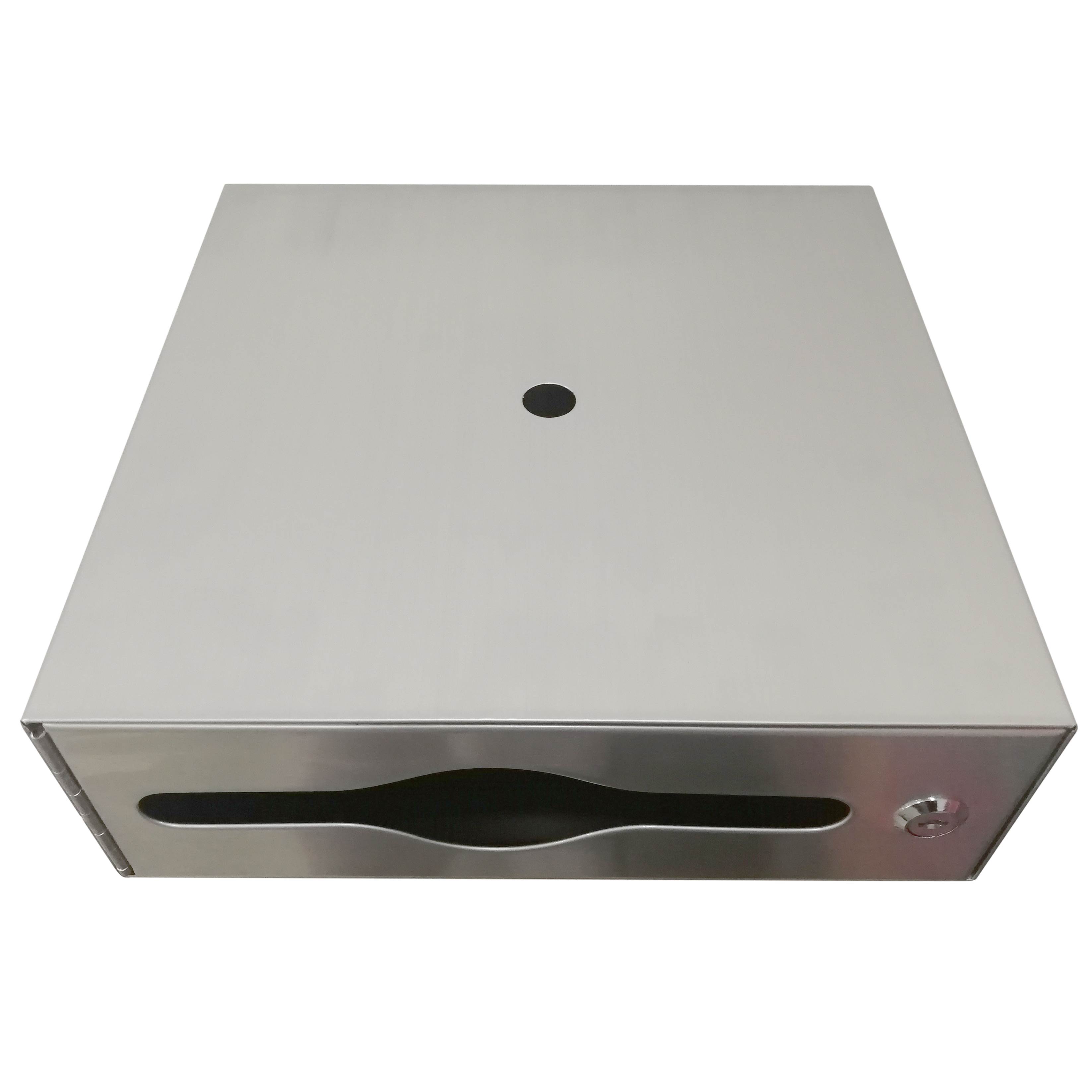 Mirror behind 304 stainless steel concealed style paper towel box with concealed embedded removable toilet paper holder toilet paper box