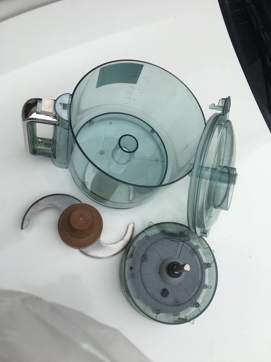 Han Niu cooking machine Garlic machine Shredder accessories above the whole set of upper cup wave box blade large cover full set