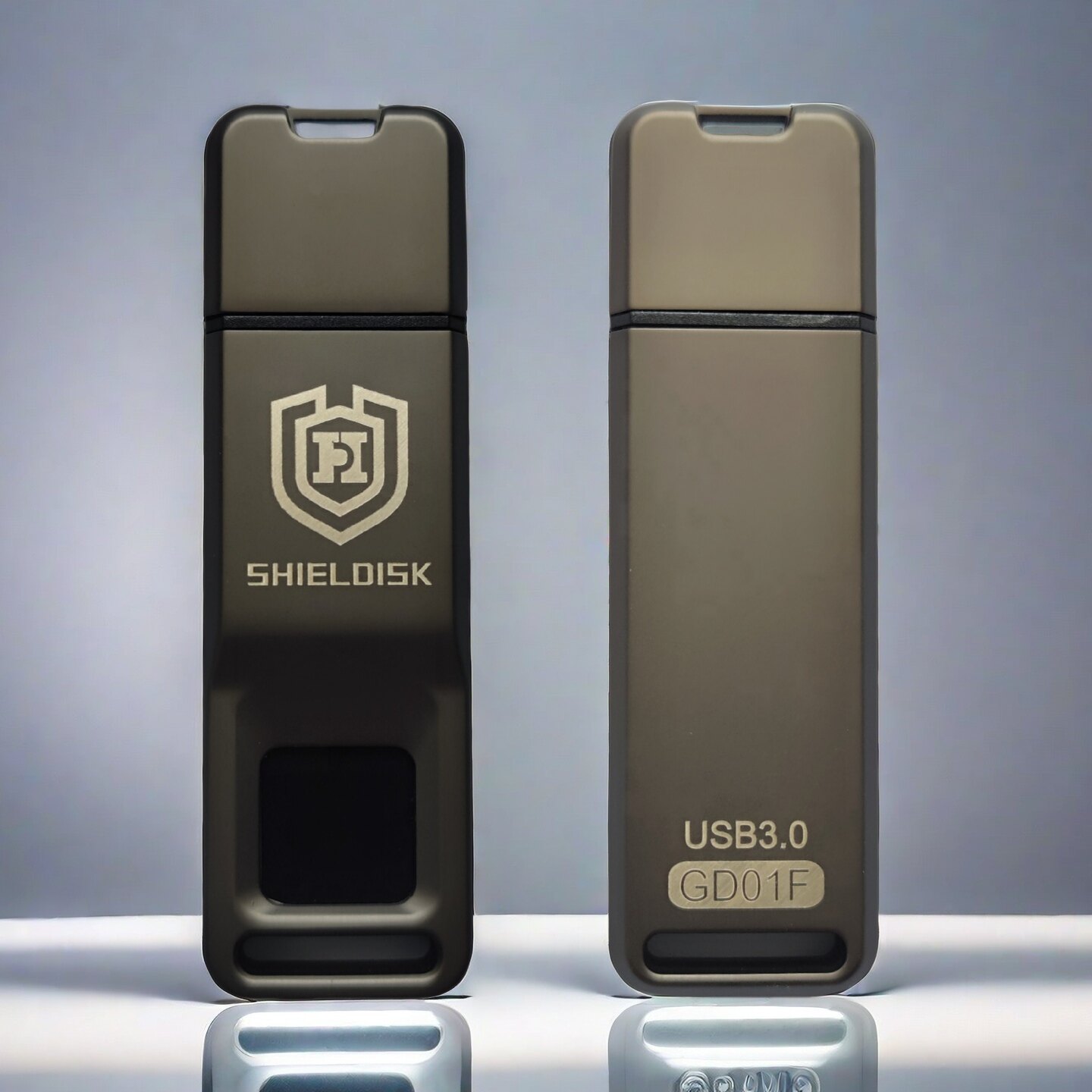 Защищенный USB-накопитель SHIELDISK GD01 с биометрическим сканером отпечатков пальцев